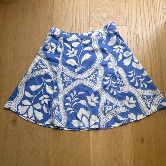 Marine Layer Bonnie Mini Skirt in Blue Tile Size 6 - Picture 4 of 5